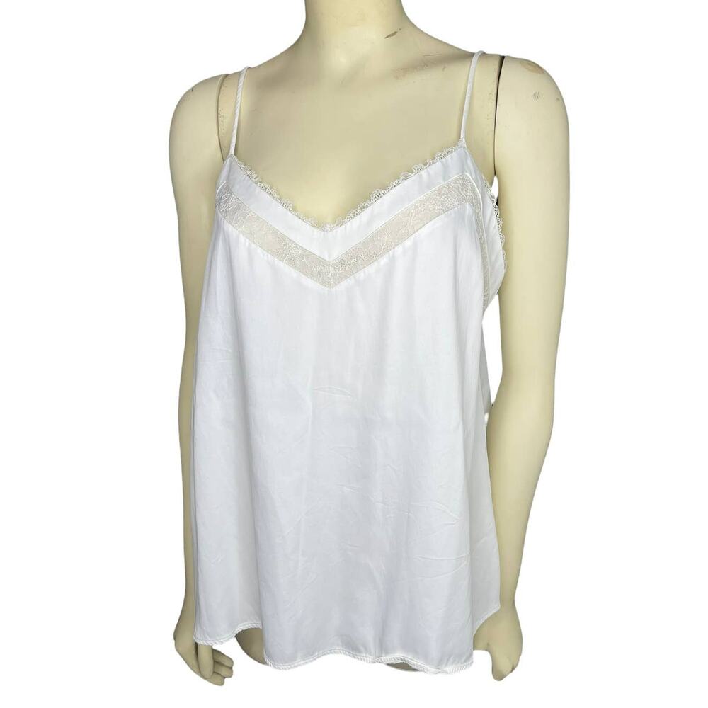 Massimo Dutti White Lace Cami Tank